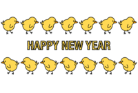 New Year's card of chick