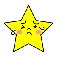 Star character crying