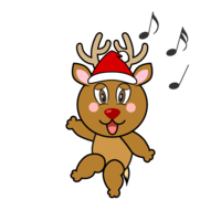 Dancing reindeer character