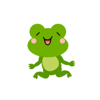 Relaxed frog character