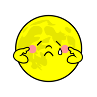 Crying moon character