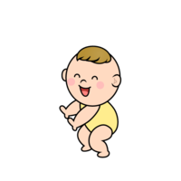 Baby character standing up
