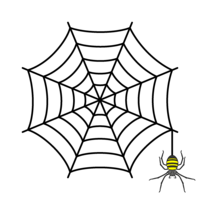 黄色蜘蛛和巢穴