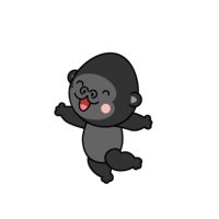 Jumping gorilla character