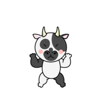 Angry cow character