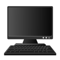 LCD monitor and keyboard