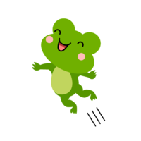 Jumping frog character