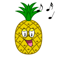 Singing pineapple character