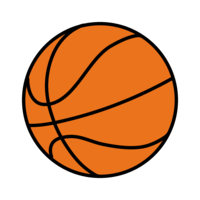 Simple orange basketball