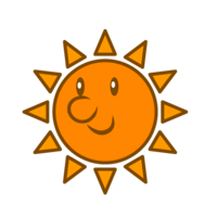 Cute sun character