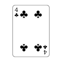 Playing cards of Clover 4
