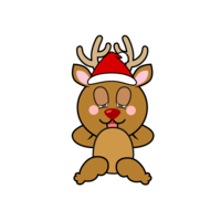 Dozing reindeer character
