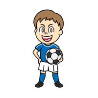 笑顔のサッカー少年