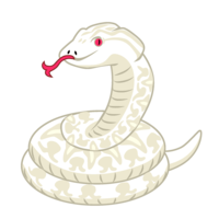 Gold-patterned white snake