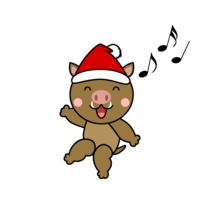 Santa Claus hat boar character