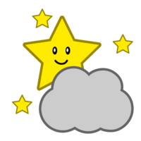 Cloud and star character