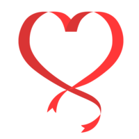 Red ribbon of heart
