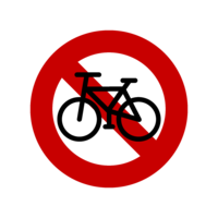 Bicycle prohibition mark