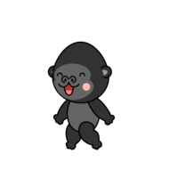 Walking gorilla character