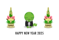 New Year greeting snake character