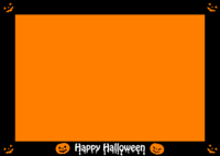 Halloween pumpkin black frame