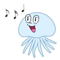 Singing jellyfish character