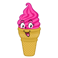 Girl soft serve ice cream character