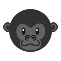 Face of a child gorilla