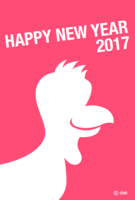 New Year's card design of chicken