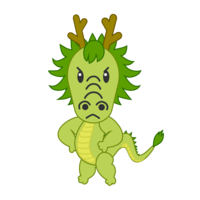 Angry dragon character