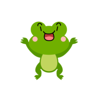 Surprised frog character