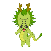 Smiley dragon character