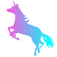 Jumping unicorn gradation