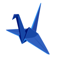 蓝色折纸鹤