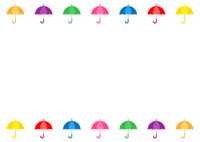 Colorful umbrella frame
