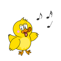 Singing duck character