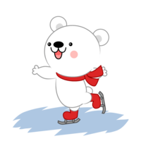 Cute polar bear to skate