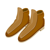 Brown leather-boots