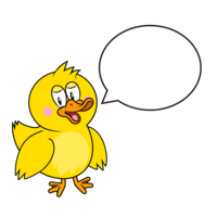 Speaking duck character