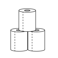 Toilet paper-3 rolls