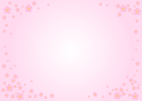 Light pink cherry blossom frame