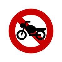 Motorcycle prohibition mark