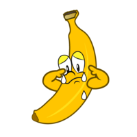 泣くバナナキャラ