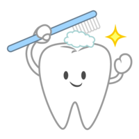 Tooth brushing tooth character