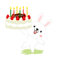Rabbit with cake