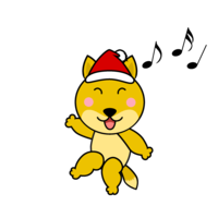 Santa hat fox character