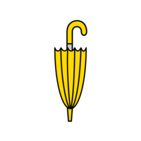 閉じた黄色の傘