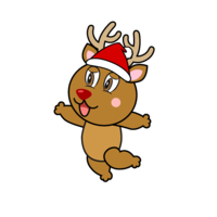Jumping reindeer character