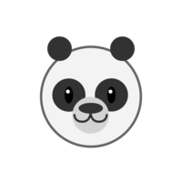 Cute panda face