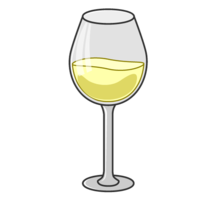 简单的白葡萄酒酒杯